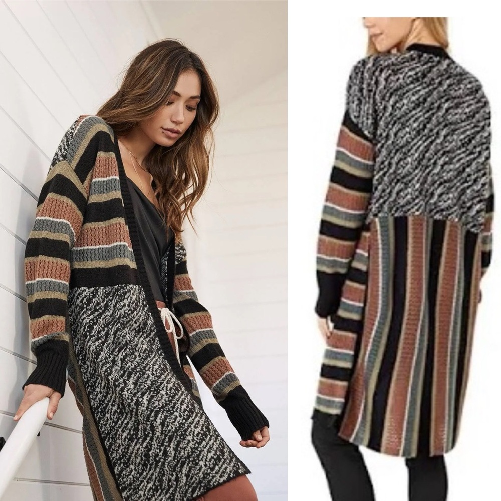 Saltwater Luxe Aviana Long Sleeve Open Front Sweater Cardigan XS